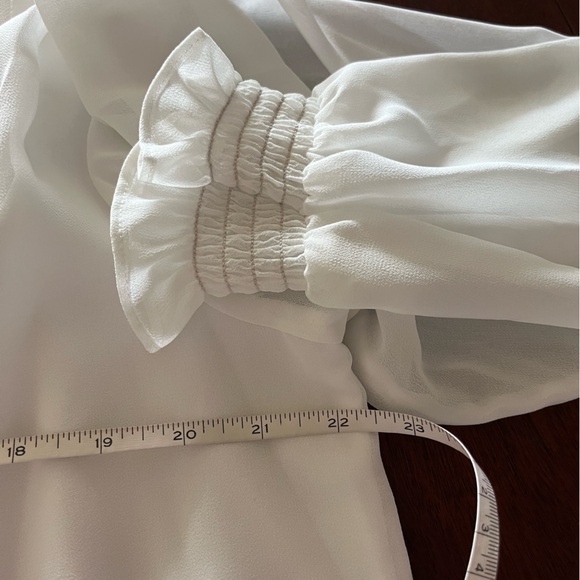 Calvin Klein NEW M white long sleeve blouse - Picture 7 of 10